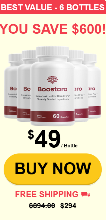 Discounted pricing packages for Boostaro, featuring the 6-bottle Best Value bundle and 3-bottle Good Value option.