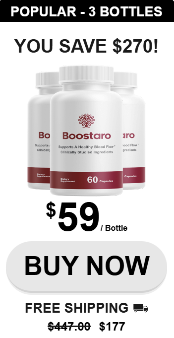 Discounted pricing packages for Boostaro, featuring the 6-bottle Best Value bundle and 3-bottle Good Value option.